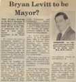 19820528 BRYAN LEVITT TO BE MAYOR CN